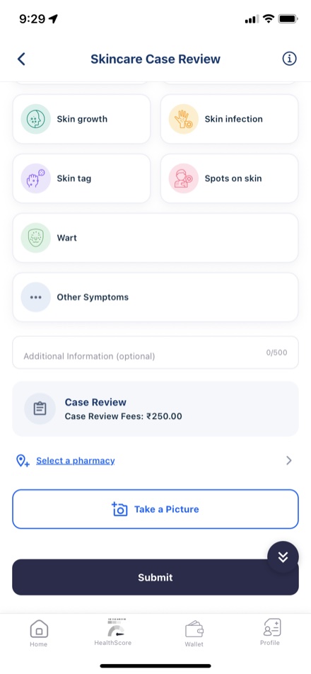Skincare Case Review: pick a skin concern and take a photo for a dermatology review
